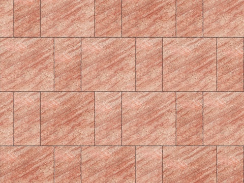  暗红色红色砂岩石板-宽窄间隔错缝45 