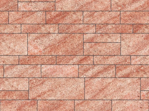  暗红色红色砂岩石板-大小错拼错缝37 