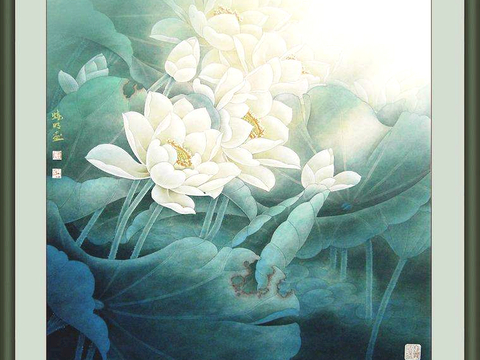  中式新中式挂画壁画水墨字画山水花鸟背景墙壁纸装饰画抽象画油画 