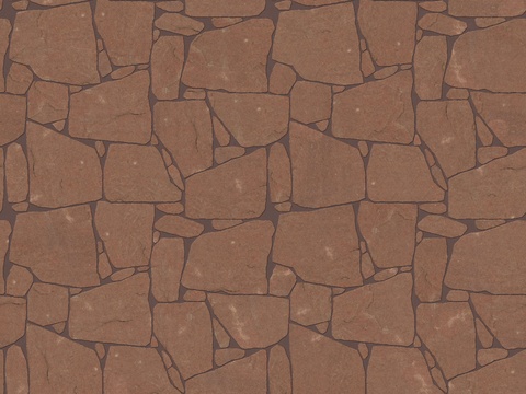  红色砂岩毛石-多边形毛石-破冰纹毛石9 