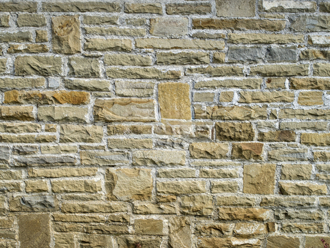 规则自然形态干垒石，毛石墙面54