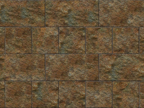  暗红色红色砂岩石板-宽窄间隔错缝20 