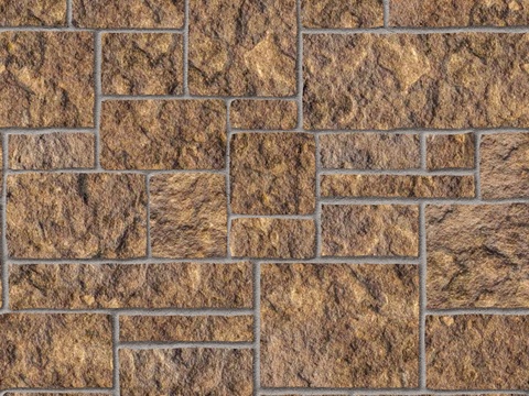  暗红色红色砂岩石板-大小错拼错缝16 