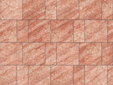  暗红色红色砂岩石板-宽窄间隔错缝51 