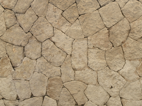 不规则多边形干垒石，自然毛石肌理30