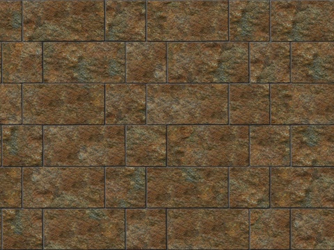 暗红色红色砂岩石板-宽窄间隔错缝24