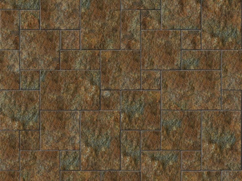  暗红色红色砂岩石板-大小错拼错缝21 