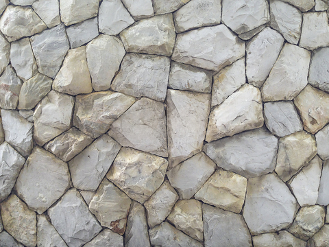  不规则多边形干垒石，自然毛石肌理56 