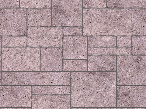  暗红色红色砂岩石板-大小错拼错缝35 