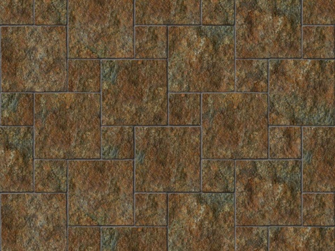  暗红色红色砂岩石板-大小错拼错缝23 