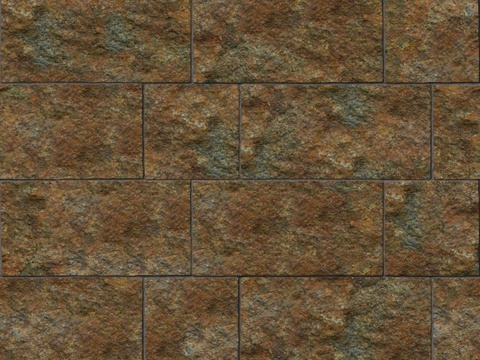 暗红色红色砂岩石板-宽窄间隔错缝25