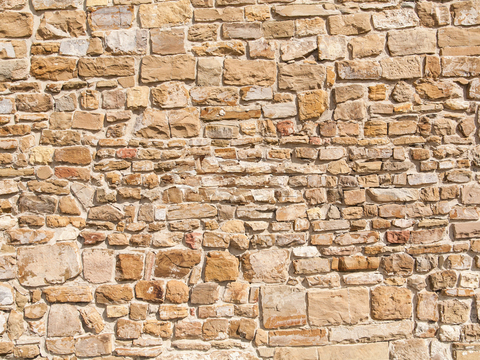 规则自然形态干垒石，毛石墙面60