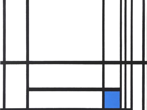  蒙德里安抽象画，风格派抽象画，装饰画55 