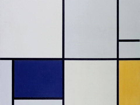 蒙德里安抽象画，风格派抽象画，装饰画62 