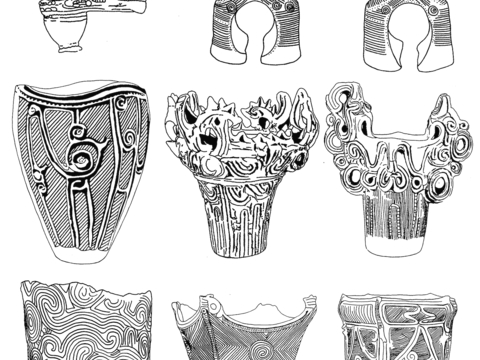  黑白遮罩通道黑白凹凸高光遮罩线条花纹纹理水泥做旧脏旧墙面 