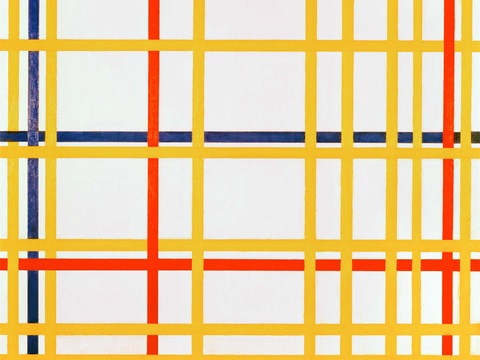  蒙德里安抽象画，风格派抽象画，装饰画67 