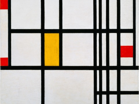  蒙德里安抽象画，风格派抽象画，装饰画35 