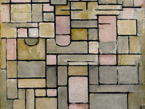  蒙德里安抽象画，风格派抽象画，装饰画18 