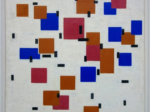  蒙德里安抽象画，风格派抽象画，装饰画17 