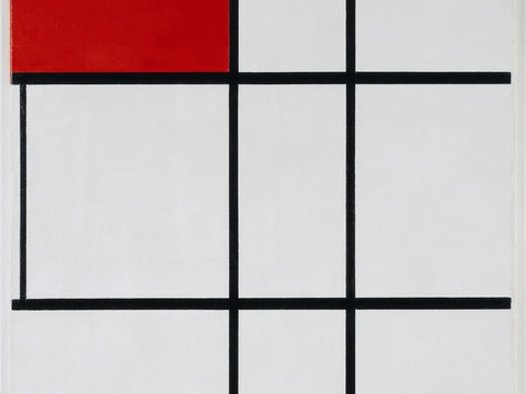  蒙德里安抽象画，风格派抽象画，装饰画41 