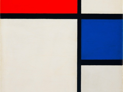  蒙德里安抽象画，风格派抽象画，装饰画45 