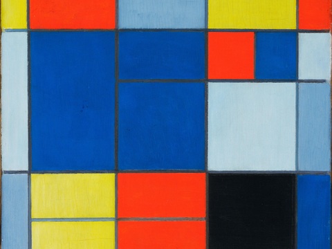  蒙德里安抽象画，风格派抽象画，装饰画30 