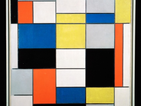  蒙德里安抽象画，风格派抽象画，装饰画12 
