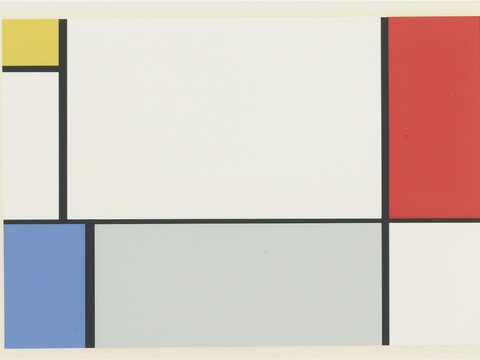  蒙德里安抽象画，风格派抽象画，装饰画71 