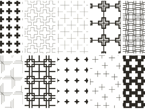  黑白遮罩通道黑白凹凸高光遮罩线条花纹纹理水泥做旧脏旧墙面 
