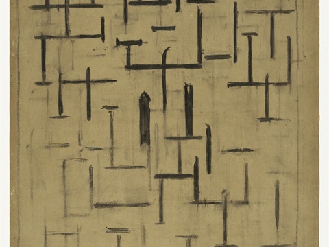  蒙德里安抽象画，风格派抽象画，装饰画19 