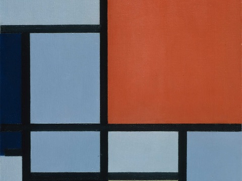  蒙德里安抽象画，风格派抽象画，装饰画66 