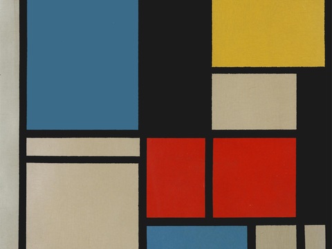  蒙德里安抽象画，风格派抽象画，装饰画53 