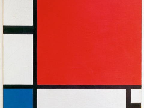  蒙德里安抽象画，风格派抽象画，装饰画3 