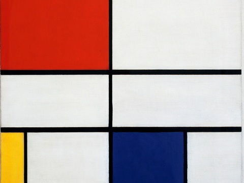  蒙德里安抽象画，风格派抽象画，装饰画54 