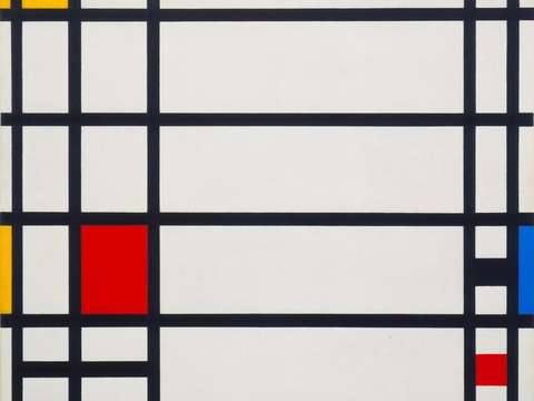  蒙德里安抽象画，风格派抽象画，装饰画40 