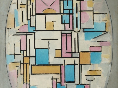  蒙德里安抽象画，风格派抽象画，装饰画6 