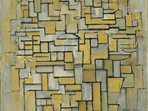  蒙德里安抽象画，风格派抽象画，装饰画8 