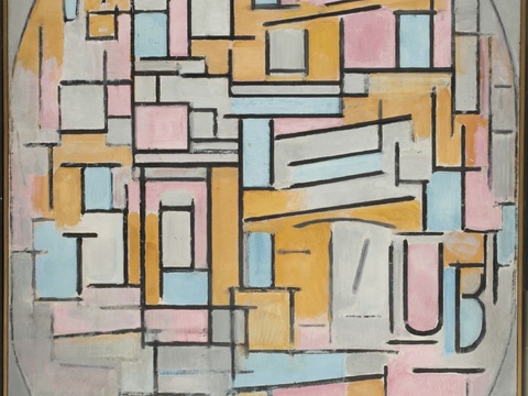  蒙德里安抽象画，风格派抽象画，装饰画9 