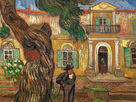 梵高后印象派风景绘画作品，现代世界经典名画144 梵高 Pi