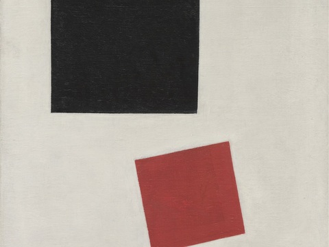  马列维奇抽象画，几何抽象装饰画103 