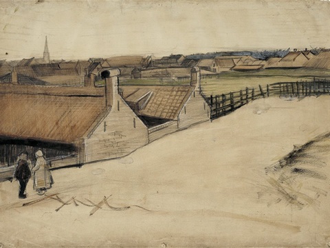 梵高后印象派素描绘画作品，现代世界经典名画608 梵高 Vi