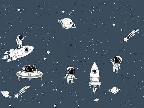  新中式壁纸壁画壁布墙纸墙布云海山水字画花鸟仙鹤荷花花鸟建筑背 