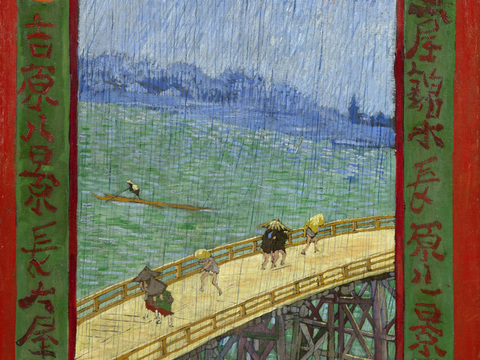 梵高后印象派风景绘画作品，现代世界经典名画022 梵高 Br