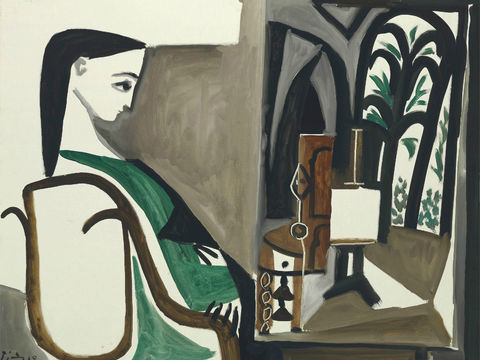  毕加索立体主义绘画作品，现代抽象画，世界经典名画86 