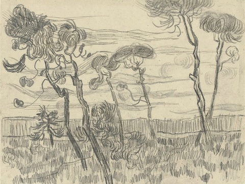 梵高后印象派素描绘画作品，现代世界经典名画612 梵高 VI