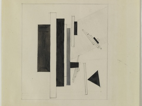  马列维奇抽象画，几何抽象装饰画5 