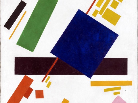  马列维奇抽象画，几何抽象装饰画39 