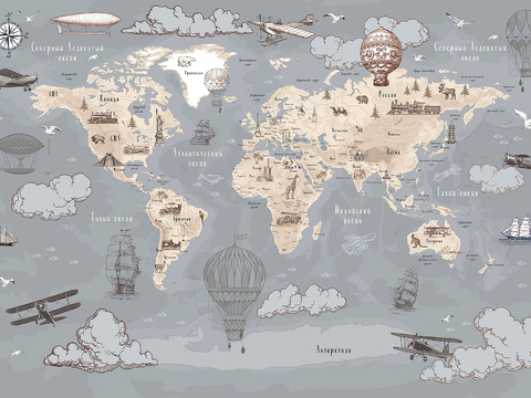  新中式壁纸壁画壁布墙纸墙布云海山水字画花鸟仙鹤荷花花鸟建筑背 