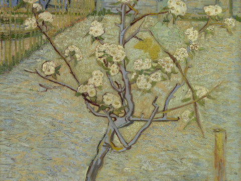 梵高后印象派风景绘画作品，现代世界经典名画020 梵高 Bl