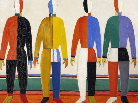 马列维奇抽象画，几何抽象装饰画19